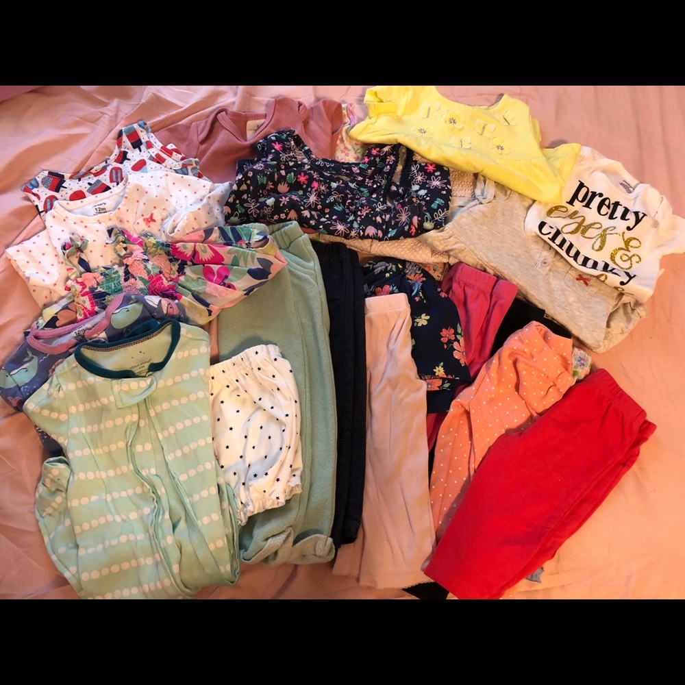 Lot of baby girl clothes! Gently worn